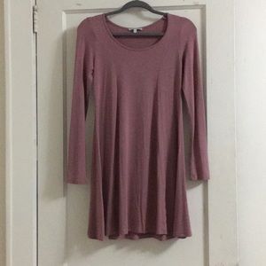 Charlotte Russe long sleved dusty rose color dress